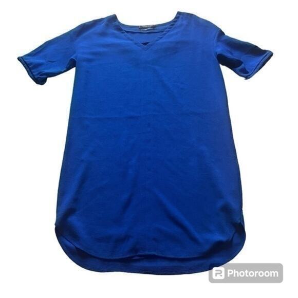 Scotch & Soda Silk Soire Royal Blue Flowy Dress